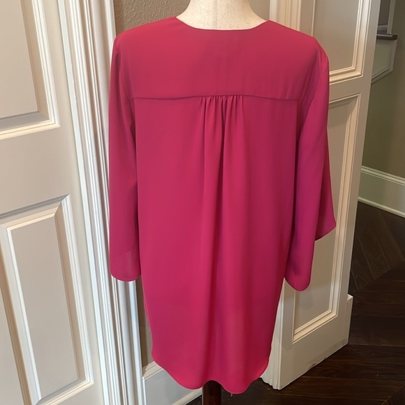 Karen Kane Bracelet Sleeve Asymmetric Top Raspberry L - Picture 4 of 7
